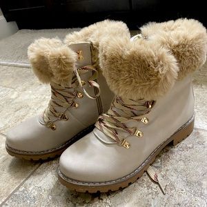 Catherine Malandrino Fur Zip Boots